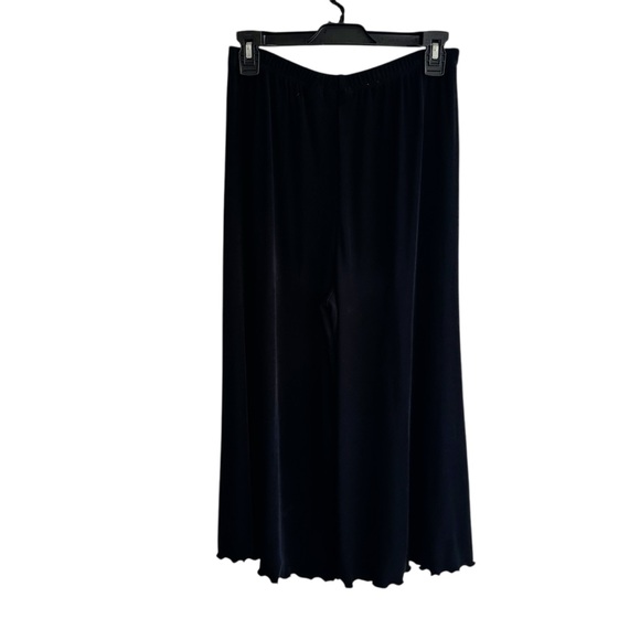 Chico’s Travelers Wide Leg Stretchy Lettuce Hem Culotte Cropped Pants - Picture 4 of 7